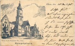 Cham - Hauptplatz - Litho