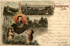 Grüsse vom Starnberger See - Litho