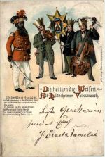 Hildesheim - Die heiligen drei Weissen - Litho