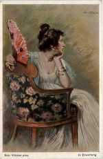 Künstler Ak Rob. Völcker - In Erwartung