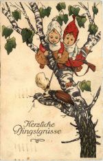 Kinder mit Maikäfer - Pfingsten