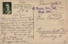 Verdun - Erstürmung des Waldes - eldpost Res. Inf. Regt. 208
