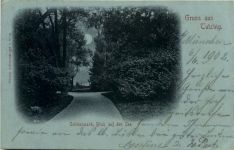 Gruss aus Tutzing, Schlosspark, Blick auf den See