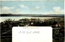 Gruss aus Tutzing, mit Blick ins Gebirge