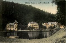 Dresden, Pillnitz, Eingang in den Friedrichsgrund