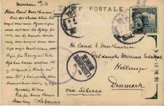 China - postcard was sent to Danmark