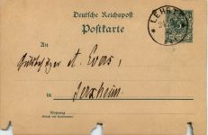 Ganzsache Lehrte 1890