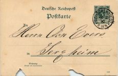 Ganzsache Schöppenstedt 1890