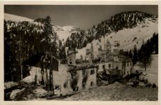 Ski und Berghütte am Schwarzenkopf abgebrannt 1927 - Schliersee