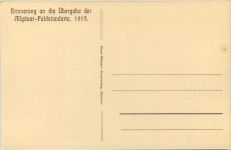 Erinnerung an die Übergabe der Allgäuer Feldstandarte 1915
