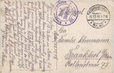 Sedan - Platz D Alsace Lorraine - Feldpost 3. Armee Etappen Inspektion