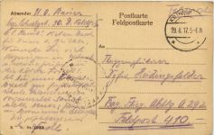 1. WK - Ein Nörgler - Feldpost
