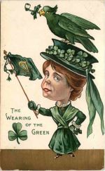 Irland - The Wearing of the Green - Prägekarte