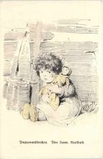 Künstler AK Herm. Kaulbach - Puppenmütterchen