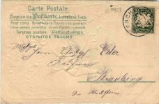 Zwerg - Schwein - Neujahr - Prägekarte