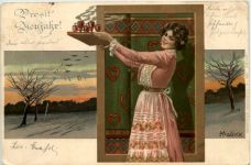 Prosit Neujahr - Künstler AK Mailick