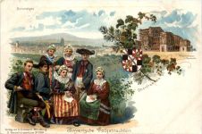 Bayrische Volkstrachten - Bayreuth - Litho