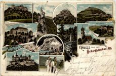 Gruss von der Schwäbischen Alb- Litho