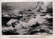 Deutsche Schnellboote torpedieren im Kanal feindliche Hilfskreuzer