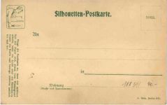 Türkische Bauchtänzerin - Silhouetten Postkarte