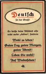 Deutsch sei der Gruss