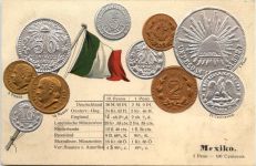 Geld auf Ansichtskarte - Mexiko