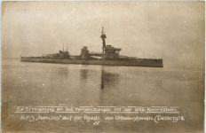 Wilhelmshaven - Verhandlungen mit engl. Kommission - HMS Herkules auf der Reede