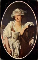 Frau mit Pferd