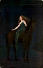Frau mit Pferd