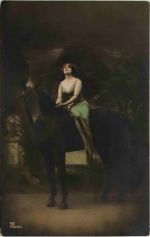 Frau mit Pferd