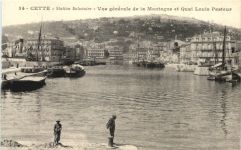 Cette, Station Balneaire, Vue generale de la Montagne et Quai