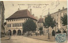 Rambervillers - L`Hotel de Ville et la Place du Marche