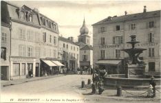 Remiremont, La Fontaine de Dauphin et lÈglise