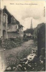 Thann, Rue de lÈtang et Fleche de la Cathedrale