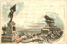 Gruss vom Schlachtfeld 1870 - Litho