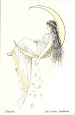 Künstler AK Herm. Kaulbach - Mondfee