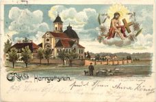 Gruss aus Herrgottsruh - Litho - Friedberg