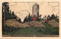 Burgruine Lichtenegg bei Kötzing - Steinzeichnung