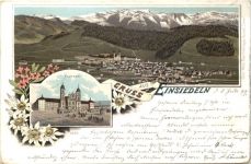 Gruss aus Einsiedeln - Litho