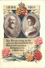 Silberne Hochzeitsfeier Württemberg 1911 - Ganzsache