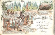 Gruss aus Nedlitz in Anhalt - Litho - Zerbst