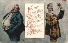 Künstler Ak Arthur Thiele - Früher war mit alles Wurst