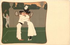 Tennis - Künstler Ak Wenneberg
