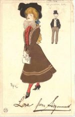 Künstler AK Popini - The school girl
