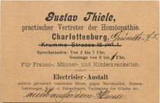 Charlottenburg - Gustav Thiele - Homöopathie