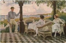 Künstler Ak Paul Fischer - tennis