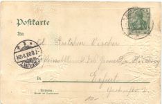 Gruss von der Rudelsburg - Litho Prägekarte