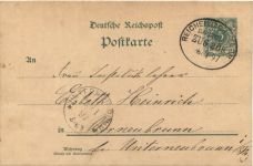 Stadt Altnburg - Bahnpost Reichenbach - Eger