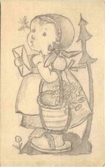 Handgemalt Künstler Ak