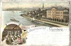 Stranberg - Gruss vom Hotel Bayrischer Hof - Litho